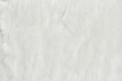 bali & pari - Scotlyn Footstool - Cream-Goat Fur-Footstool view 4