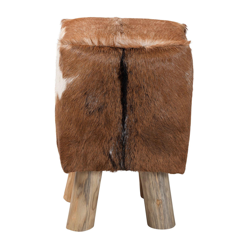 bali & pari - Scotlyn Footstool in Brown - SGLS-01-Teak Wood/Natural-Stool view 3