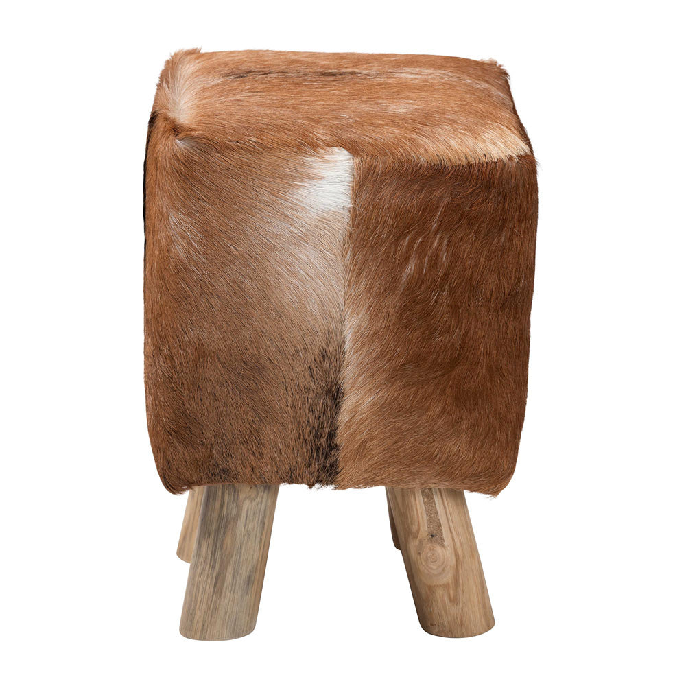 bali & pari - Scotlyn Footstool in Brown - SGLS-01-Teak Wood/Natural-Stool view 4