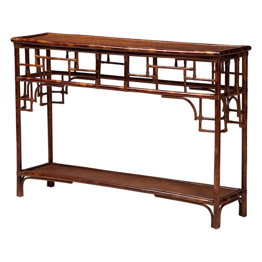 bali & pari - Sebalio Console Table in Marbled Tortoise Brown - WS143-Sebalio-Tortoise-Console Table view 1
