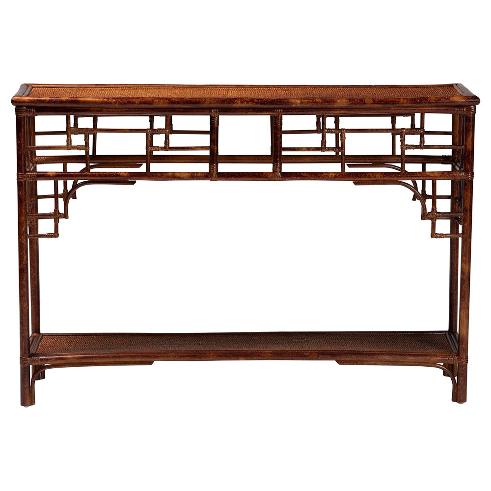 bali & pari - Sebalio Console Table in Marbled Tortoise Brown - WS143-Sebalio-Tortoise-Console Table view 2