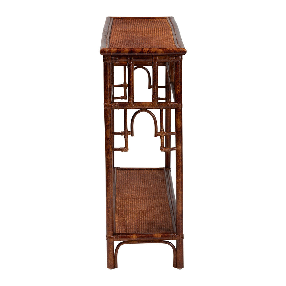 bali & pari - Sebalio Console Table in Marbled Tortoise Brown - WS143-Sebalio-Tortoise-Console Table view 3