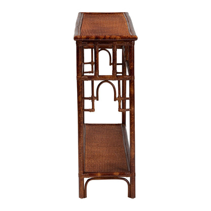 bali & pari - Sebalio Console Table in Marbled Tortoise Brown - WS143-Sebalio-Tortoise-Console Table view 3