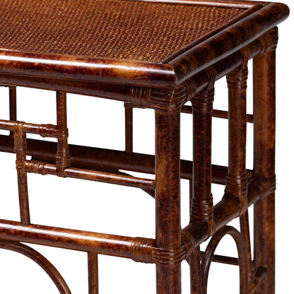 bali & pari - Sebalio Console Table in Marbled Tortoise Brown - WS143-Sebalio-Tortoise-Console Table view 4