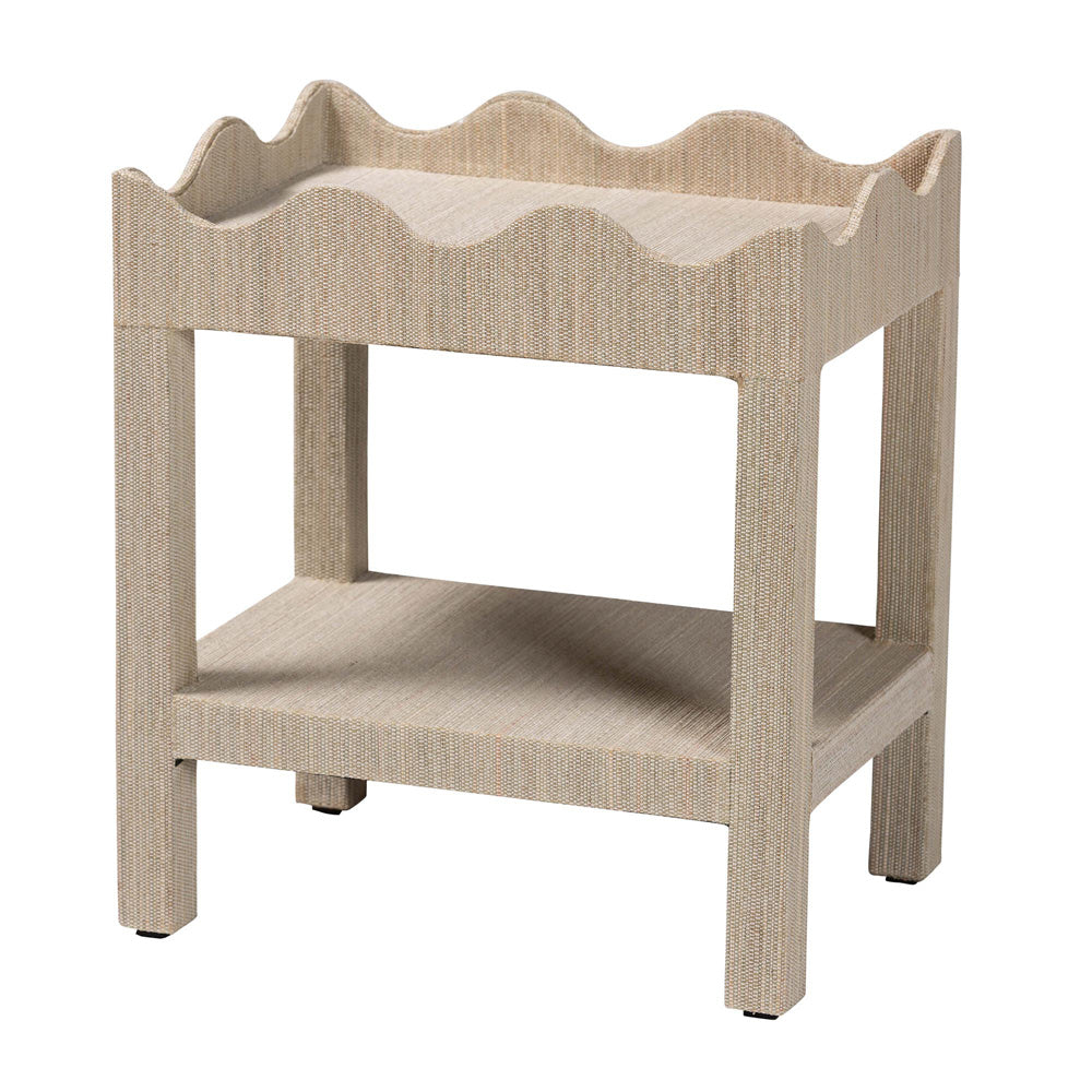 bali & pari  - Sebastian End Table in Beige - Sebastian 2 Tier-Beige-End Table view 1