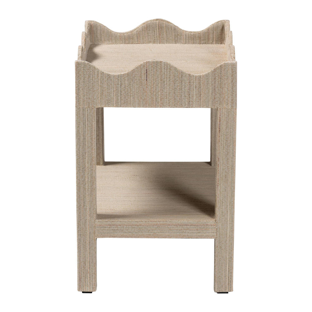 bali & pari  - Sebastian End Table in Beige - Sebastian 2 Tier-Beige-End Table view 3