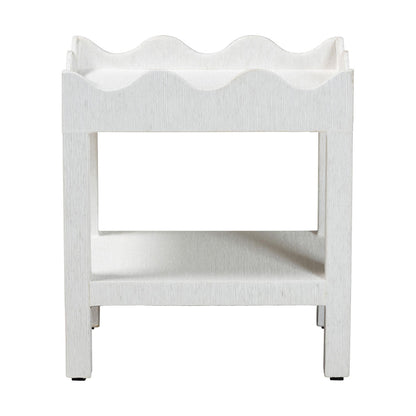 bali & pari  - Sebastian End Table in White - Sebastian 2 Tier-White-End Table view 2
