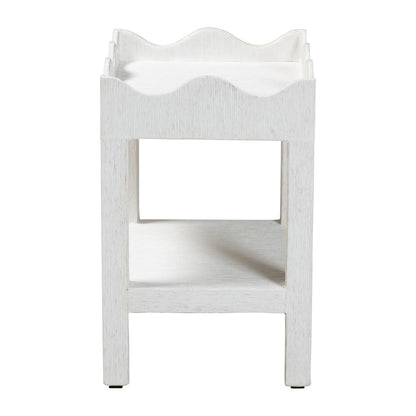 bali & pari  - Sebastian End Table in White - Sebastian 2 Tier-White-End Table view 3