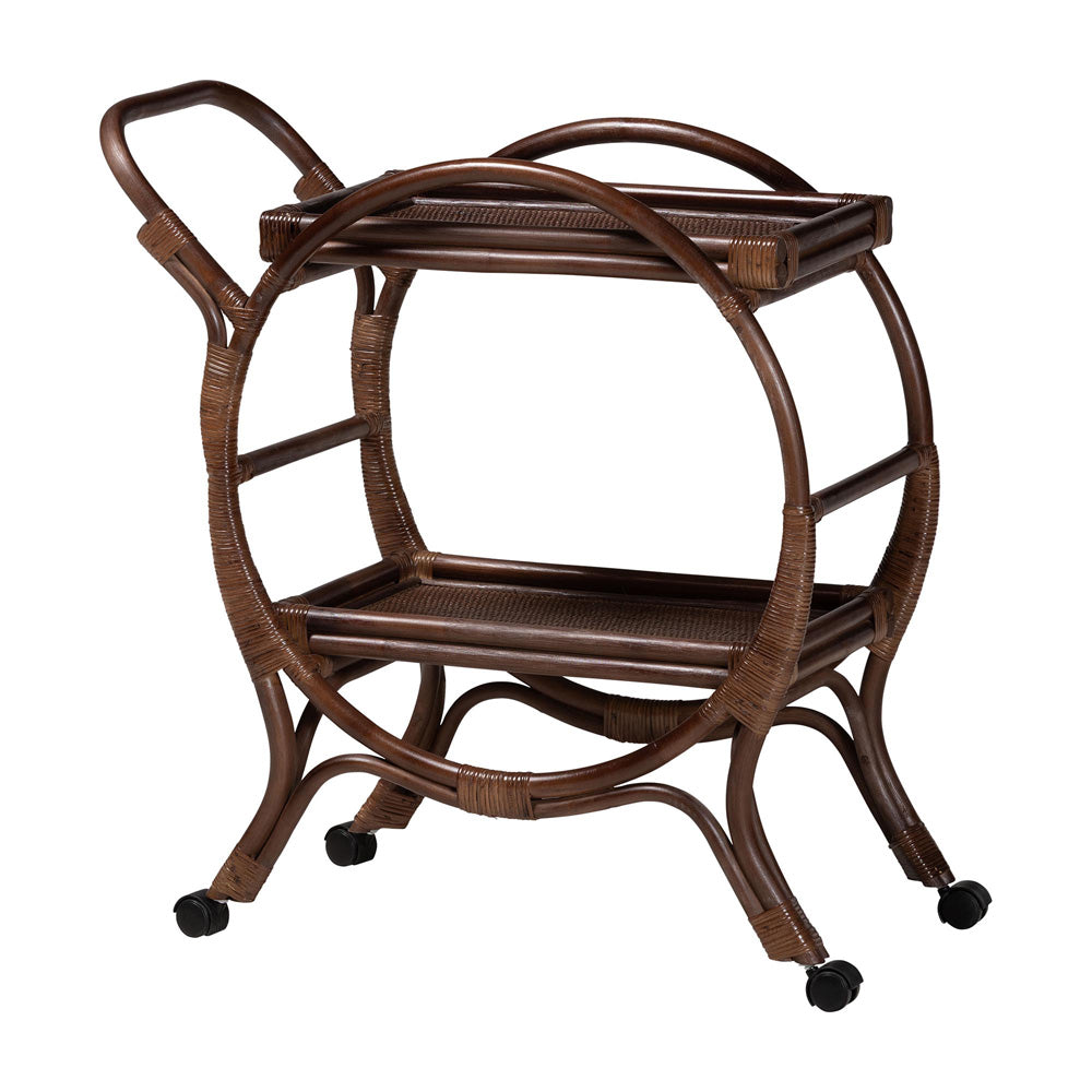 bali & pari - SelahCart in Coffee Bean - WS233-Coffee Bean/Rattan-Cart view 1