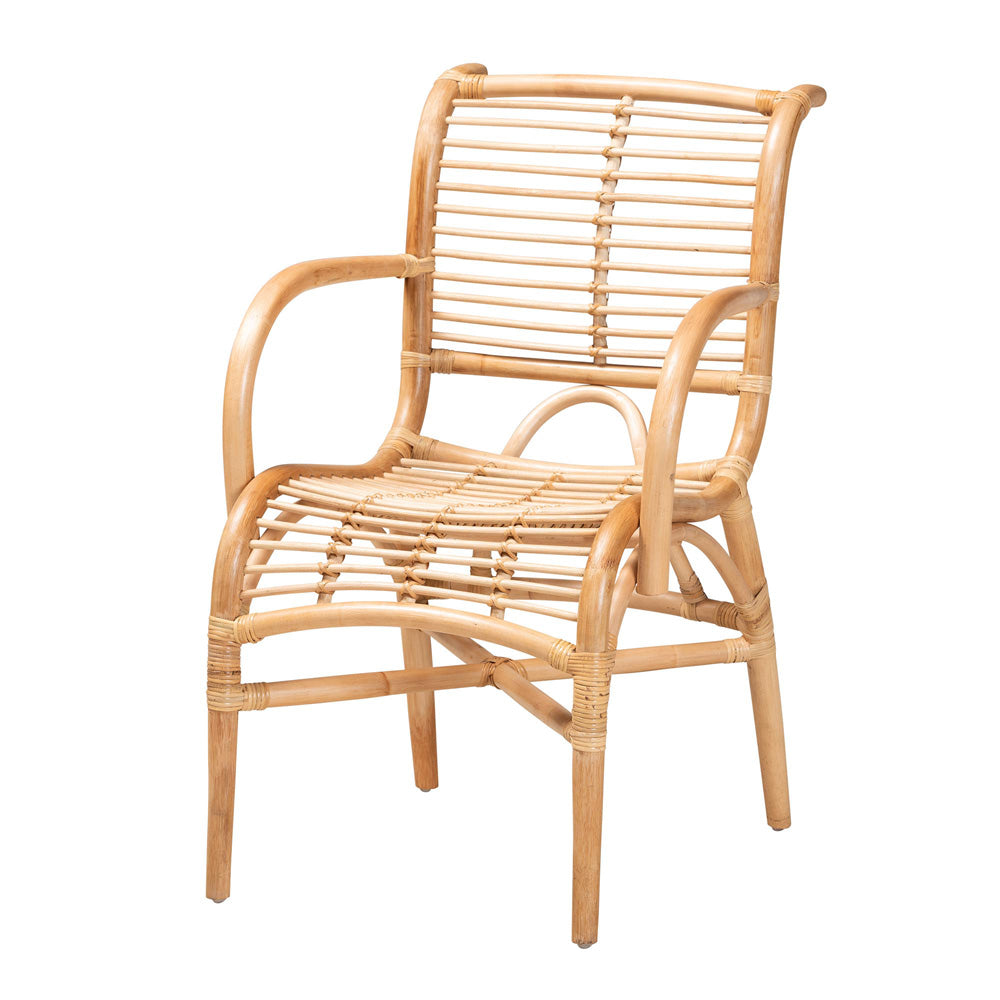 bali & pari  - Seminyak Chair in Natural Brown - Seminyak-Rattan-Lounge Chair view 1