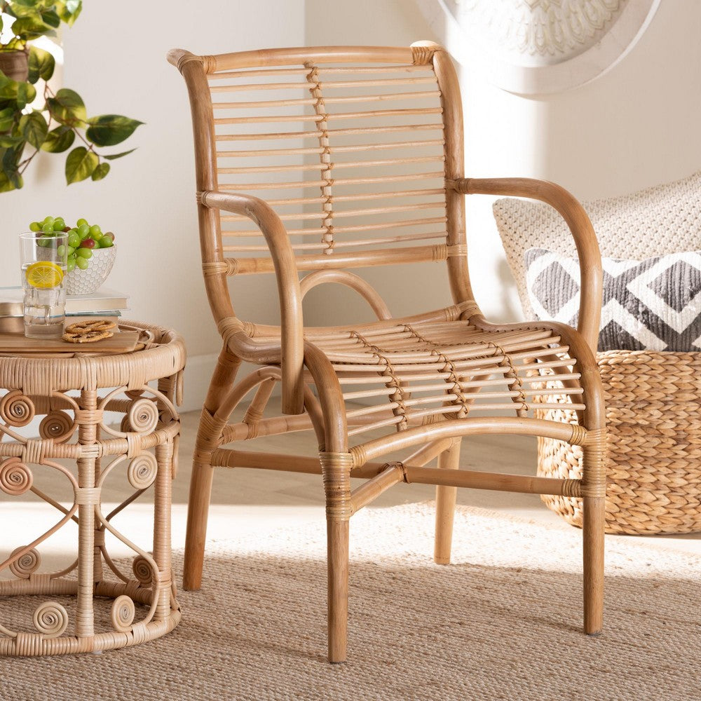 bali & pari  - Seminyak Chair in Natural Brown - Seminyak-Rattan-Lounge Chair view 8
