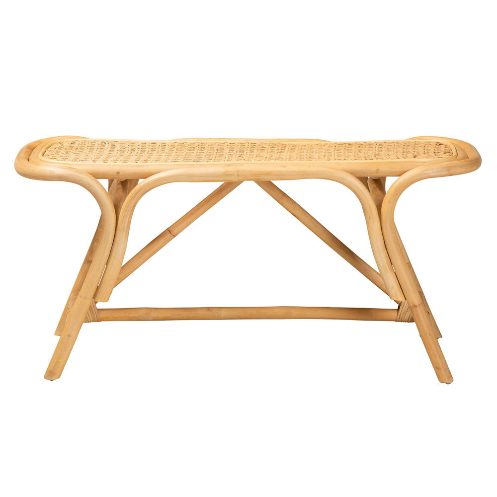 bali & pari - Septa Bench in Natural Brown - Septa-Rattan-Bench view 2