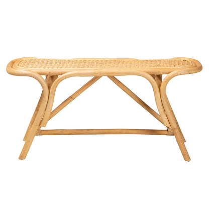bali & pari - Septa Bench in Natural Brown - Septa-Rattan-Bench view 2