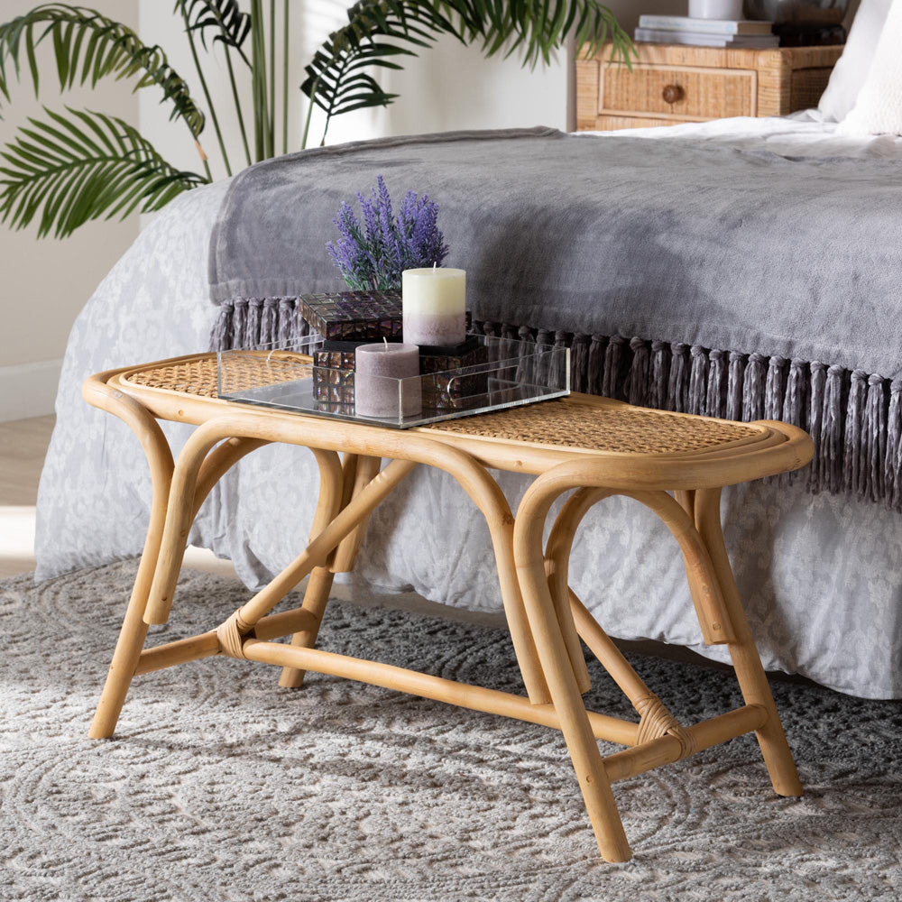 bali & pari - Septa Bench in Natural Brown - Septa-Rattan-Bench view 6