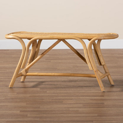 bali & pari - Septa Bench in Natural Brown - Septa-Rattan-Bench view 7