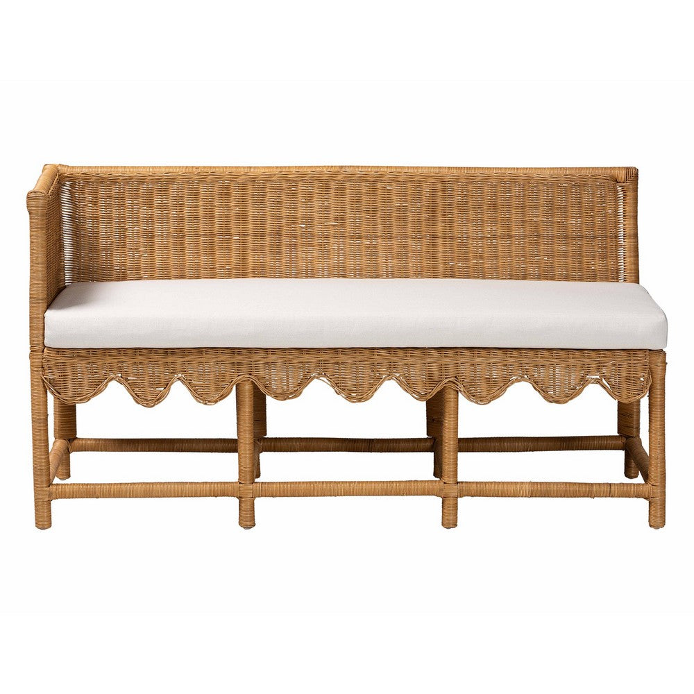 bali & pari - Seranay Dining Set in Light Honey - Palm Short-Natural Rattan-L Shape Seating view 4