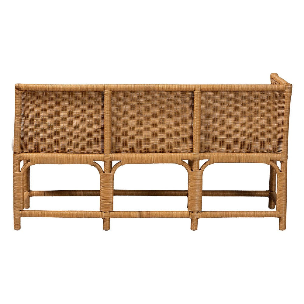 bali & pari - Seranay Dining Set in Light Honey - Palm Short-Natural Rattan-L Shape Seating view 6