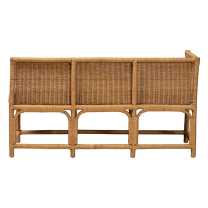 bali & pari - Seranay Dining Set in Light Honey - Palm Short-Natural Rattan-L Shape Seating view 6
