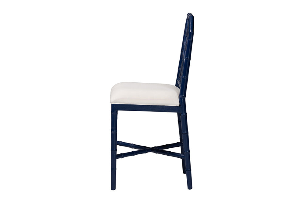 bali & pari - Sergio Counter Stool - Sergio-Navy Wooden-CS view 4