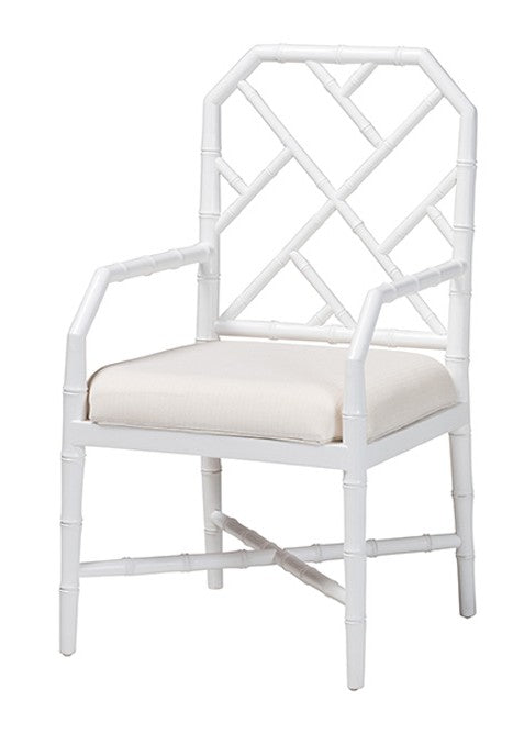 bali & pari - Sergio Dining Chairs - Sergio-White Wooden-Arm-DC view 1