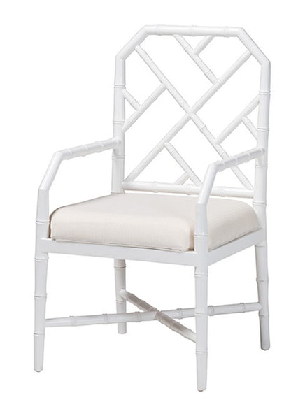 bali & pari - Sergio Dining Chairs - Sergio-White Wooden-Arm-DC view 1