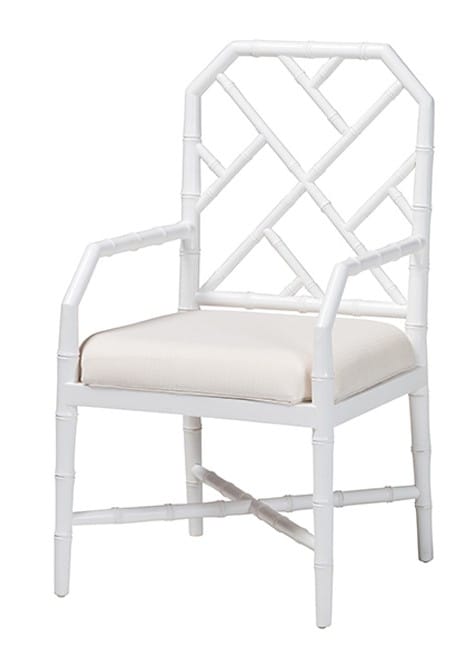bali & pari - Sergio Dining Chairs - Sergio-White Wooden-Arm-DC view 1
