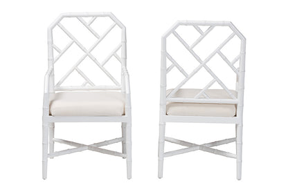 bali & pari - Sergio Dining Chairs - Sergio-White Wooden-Arm-DC view 3