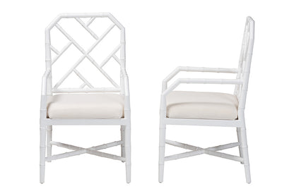 bali & pari - Sergio Dining Chairs - Sergio-White Wooden-Arm-DC view 4
