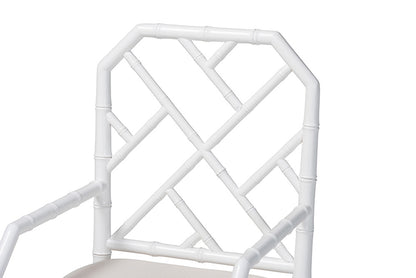 bali & pari - Sergio Dining Chairs - Sergio-White Wooden-Arm-DC view 5