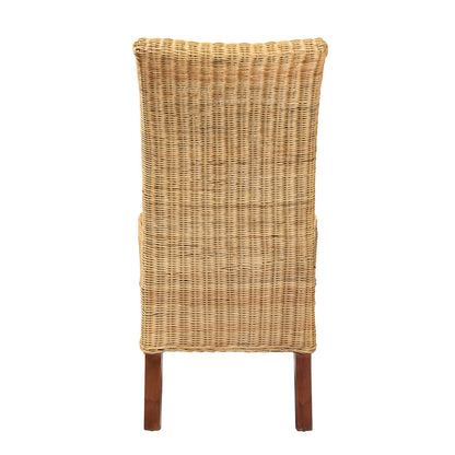 bali & pari - Shamara Dining Chair in Natural Brown/Walnut Brown - DC9001-Rattan-DC view 4