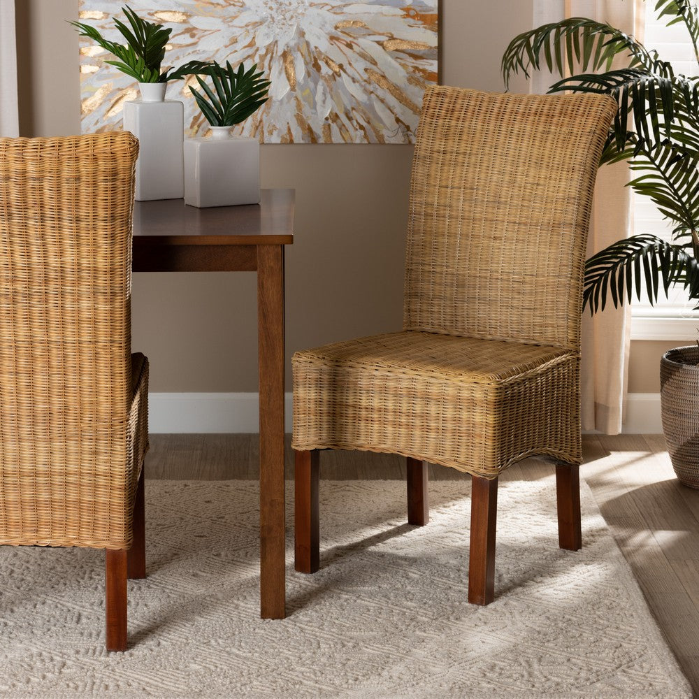 bali & pari - Shamara Dining Chair in Natural Brown/Walnut Brown - DC9001-Rattan-DC view 8