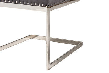 bali & pari - Sherine Dining Chair Set of 2 - 3504-Grey Velvet-DC view 6