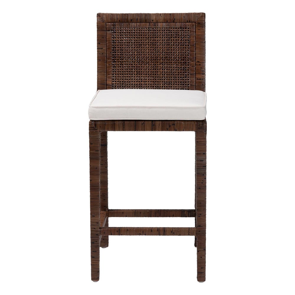 bali & pari - Sofia Counter Stool in Antique Coffee - Sofia-Coffee Antique-CS view 2