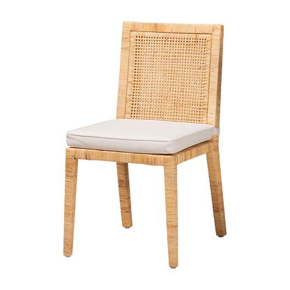 bali & pari - Sofia Dining Chair in Natural/White - Sofia-Natural-DC view 1
