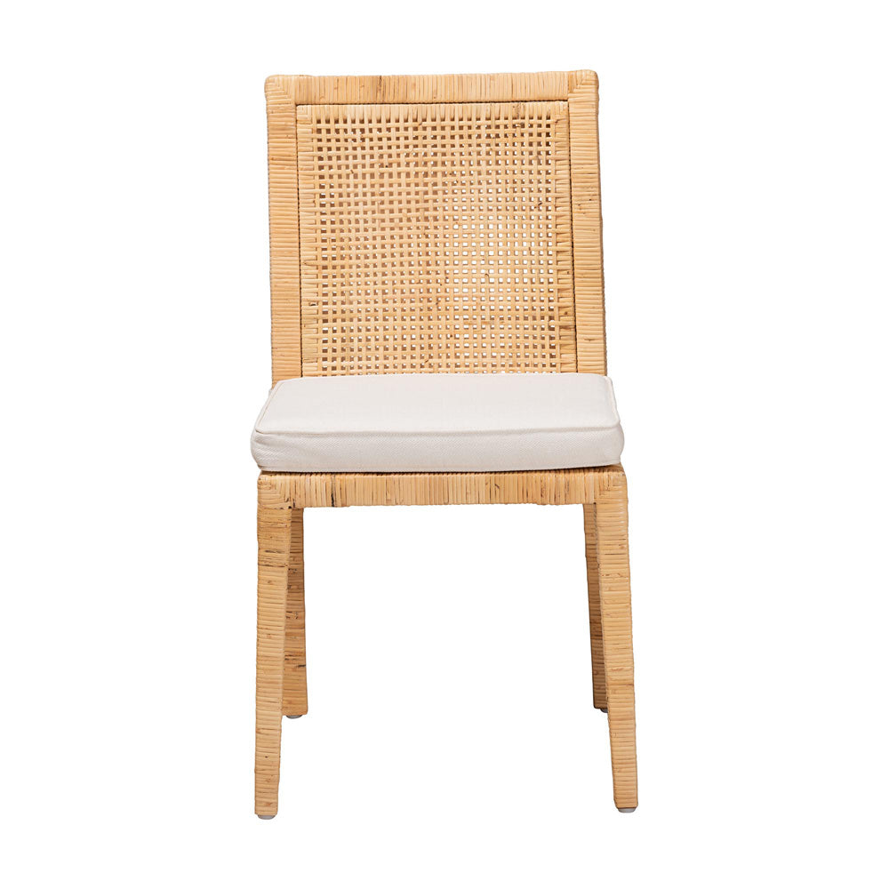 bali & pari - Sofia Dining Chair in Natural/White - Sofia-Natural-DC view 2