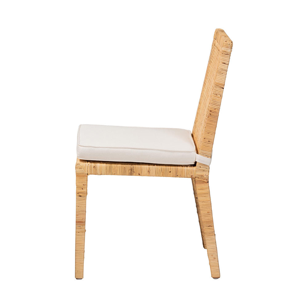 bali & pari - Sofia Dining Chair in Natural/White - Sofia-Natural-DC view 3