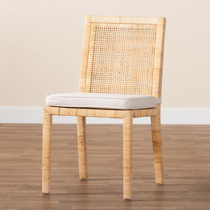 bali & pari - Sofia Dining Chair in Natural/White - Sofia-Natural-DC view 9