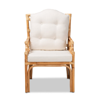 bali & pari - Sonia Chair in Natural/White - Sonia-Natural-CC Arm view 2