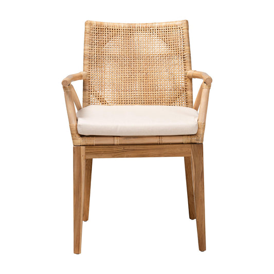 bali & pari - Storsel Dining Chair in Natural Brown/Cream - Storsel-Rattan-DC view 2