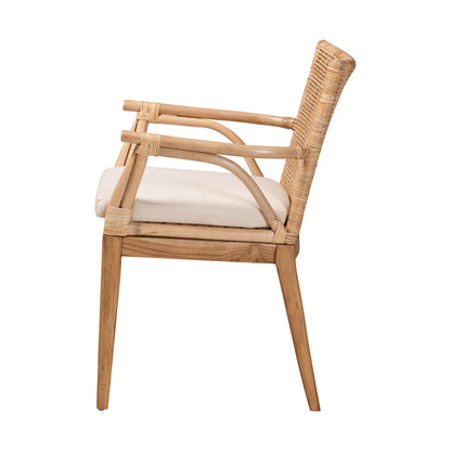 bali & pari - Storsel Dining Chair in Natural Brown/Cream - Storsel-Rattan-DC view 4