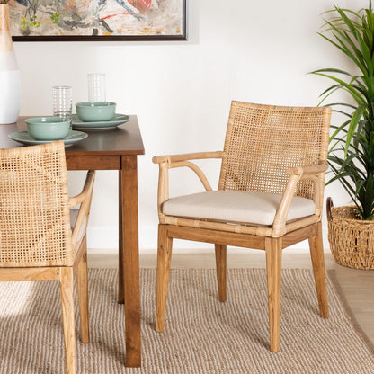bali & pari - Storsel Dining Chair in Natural Brown/Cream - Storsel-Rattan-DC view 8