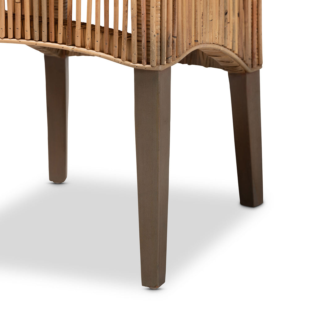 bali & pari - Sullivan Set of 2 Dining Chairs in White/Natural Brown - Sullivan-Rattan-DC view 5