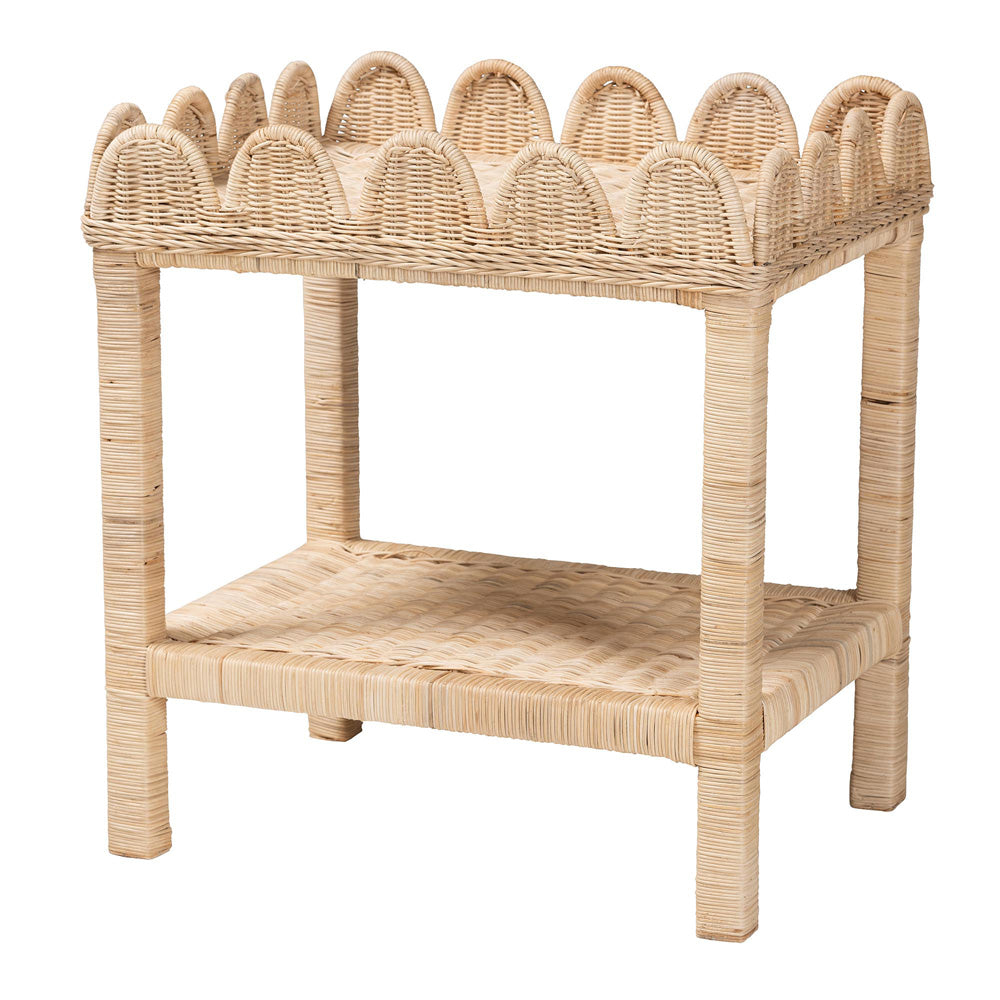 bali & pari - Sumana Side Table in Natural - WS069-Natural Rattan-Side Table view 1