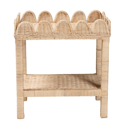 bali & pari - Sumana Side Table in Natural - WS069-Natural Rattan-Side Table view 2