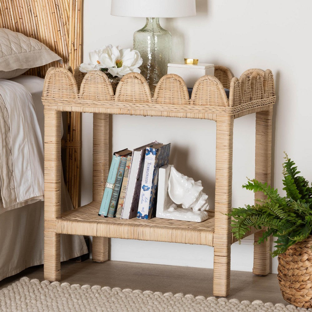 bali & pari - Sumana Side Table in Natural - WS069-Natural Rattan-Side Table view 7
