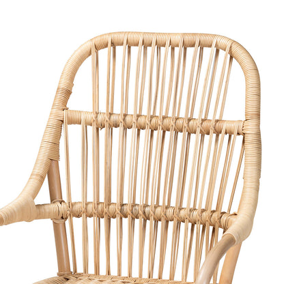 bali & pari - Sumatera Set of 2 Dining Chairs in Natural Brown - Sumatera-Rattan-DC view 4