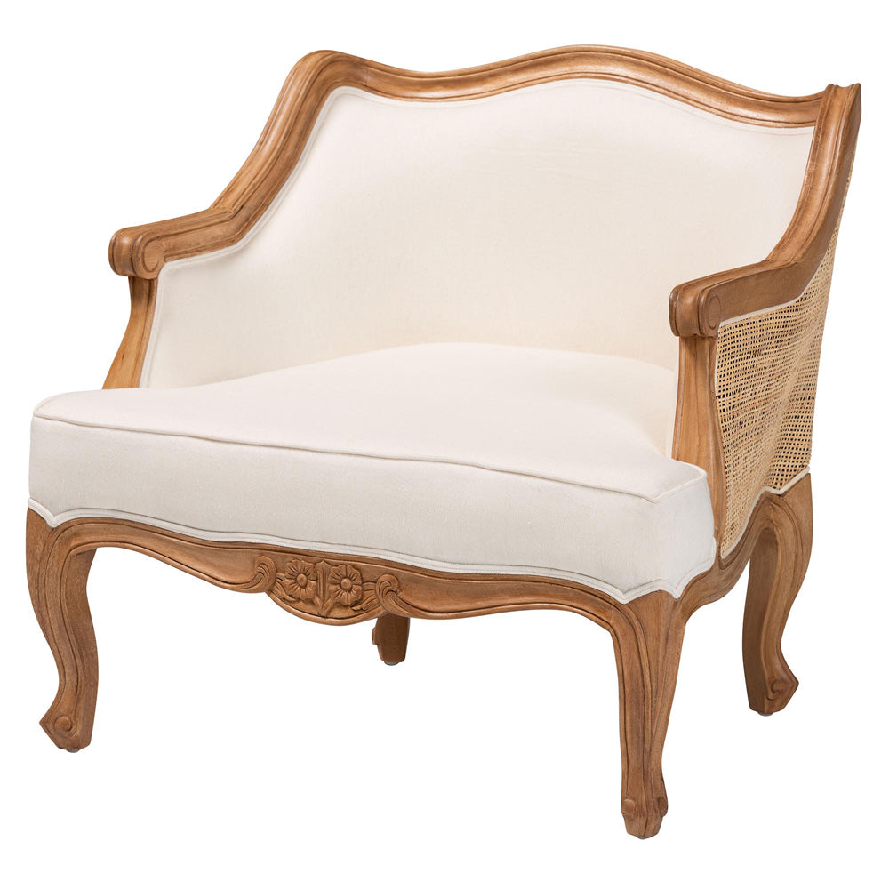 bali & pari - Sylvestra Chair in Beige/Honey Oak - SEA670-Light ton wood-NAT01/White-F00 view 1