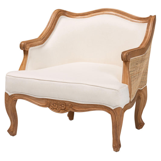 bali & pari - Sylvestra Chair in Beige/Honey Oak - SEA670-Light ton wood-NAT01/White-F00 view 1