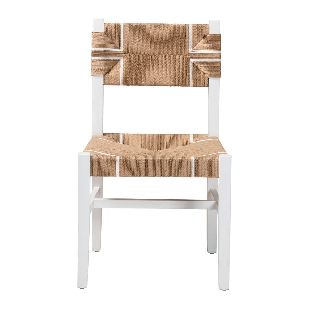 bali & pari - Talli Dining Chair in Brown/White - BCP-03-Wood/White-DC view 2