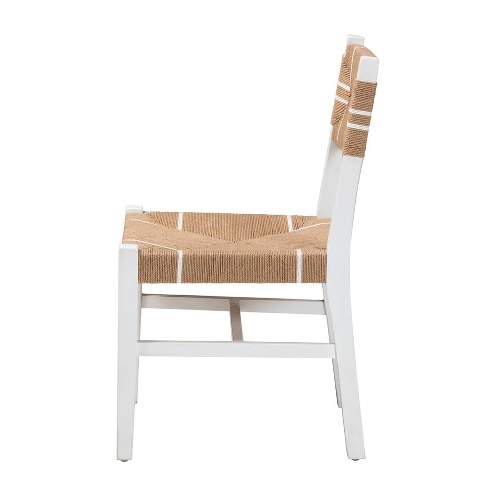 bali & pari - Talli Dining Chair in Brown/White - BCP-03-Wood/White-DC view 3